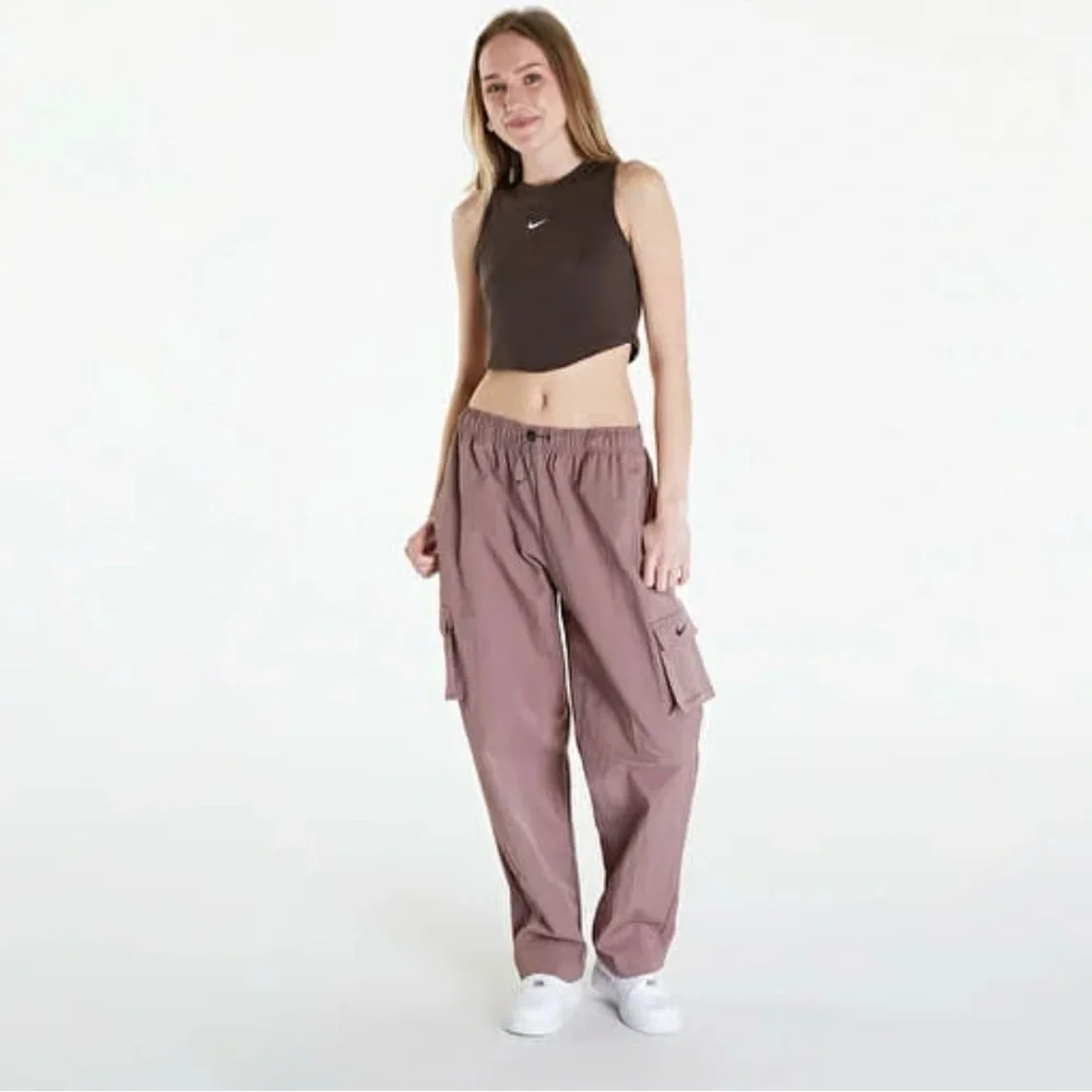 Nike Brown Wide Leg Pants Relaxed Fit